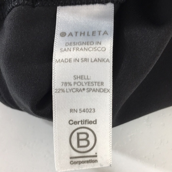 Athleta Leggings Womens Small Black Laser Cut‎ Persistence 7/8 Tight Athletic - Picture 10 of 15